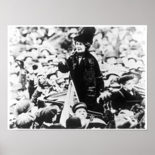 Poster Mme Emmeline Pankhurst s'adressant à une foule