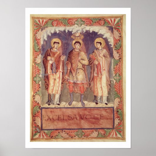 Poster Mme Lat 1141 fol.2v Le couronnement de Charles II (Devant)