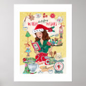 Poster Mme Père Noël Chirstmas Nutcracker Cookies Cuisine (Devant)