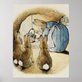 Poster Mme Rabbit Pours Thé de Beatrix Potter (Devant)
