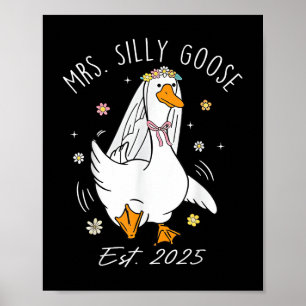 Poster Mme Silly Goose Couple Correspondant Mariage Funny