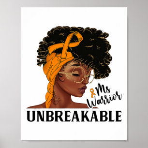 Poster Mme Warrior Incassable Black Woman Crps Sensibilis