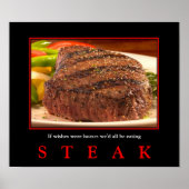 Poster MMM... STEAK! pour portefeuille et petits (Devant)