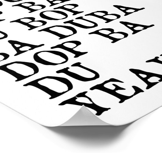 Poster Mmmbop Chanson Funny Lyric Wall Art Imprimer (Coin)