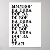 Poster Mmmbop Chanson Funny Lyric Wall Art Imprimer (Devant)
