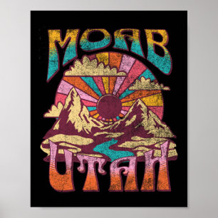 Poster Moab Utah Nature Randonnée Montagnes Extérieur Vin
