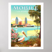 Poster Mobile Alabama vintage (Devant)