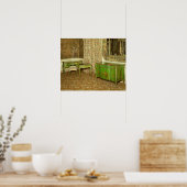 Poster Mobilier laqué vert et or dans l'état (Cuisine)