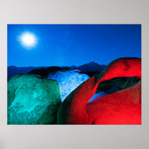 Poster Mobius Arch & rochers Alabama Hills, Californie
