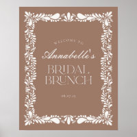 Mocha Brown Talavera Fiesta Brunch nuptial Bienven