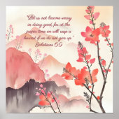 Poster Mocha Vérone Coucher de soleil Mountain Meadow Bib (Devant)