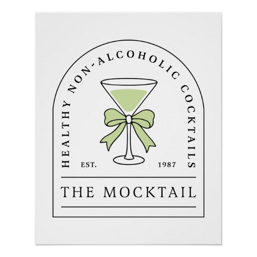 Poster Mocktail non alcoholic drink alcohol free cocktail (Devant)