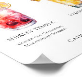 Poster Mocktails Menu Shirley Temple Piña Colada (Coin)