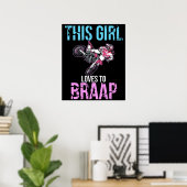 Poster Mocycle Girls Dirt Bike Women Motocross Braap (Bureau à domicile)