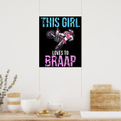 Poster Mocycle Girls Dirt Bike Women Motocross Braap (Cuisine)