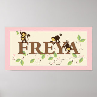 Poster Mod Monkey Personnalisé Personnalisé Baby Name Pos