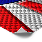 Poster Mod Roundel Sunburst asiatique en fibre de carbone (Coin)