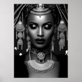 Poster Mode Africain bijoux noir blanc (Devant)