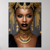 Poster Mode Africain or exotique Bijou de la tête noire (Devant)