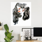 Poster Mode aquarelle (Bureau à domicile)