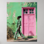 Poster Mode audacieuse dans un paysage urbain dynamique (Devant)