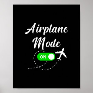 Poster Mode Avion Voyage Drôle Pilote D'avion Vacances