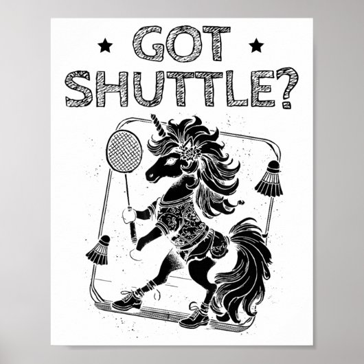 Poster Mode Badminton sur raquette de volant  (Devant)