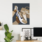 Poster Mode basket Art numérique (Bureau à domicile)