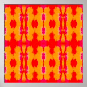 Poster Mode Boho rouge. Tapis persan. Couche d'aquarelle