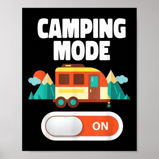 Poster Mode Camping Sur Remorque Rv (Devant)