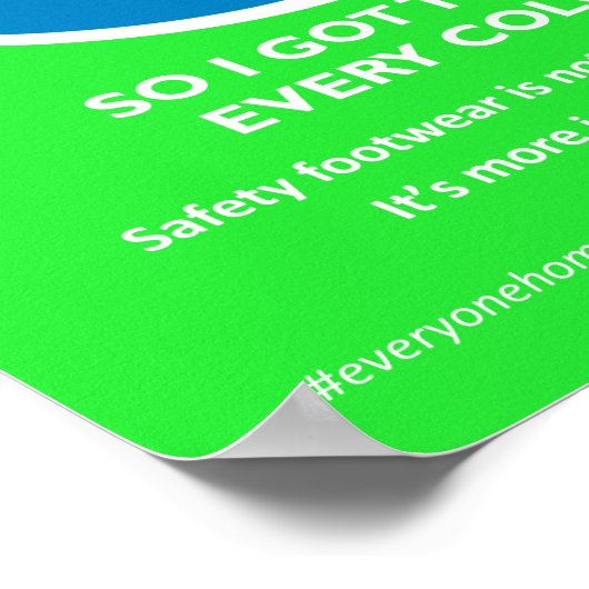 Poster Mode chaussures de sécurité (Coin)