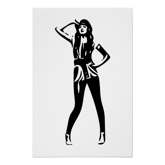 Poster Mode couture esquissée (Devant)