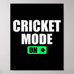 Poster Mode Cricket Activé - Joueur de Cricket Cricket