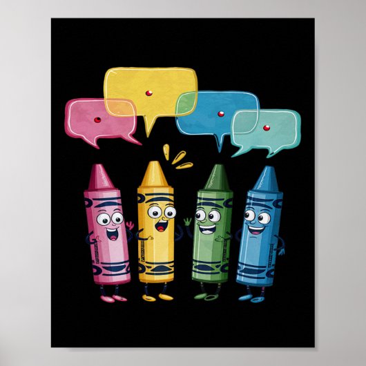 Poster Mode de couleur crayon de couleur crayonneuse pour (Devant)