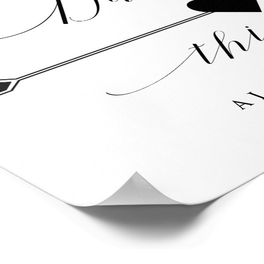 Poster Mode de danse Script Flèche directionnelle Panneau (Coin)