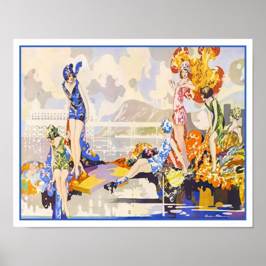 Poster Mode de la plage des Années folles (Devant)