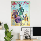 Poster Mode de Paris. (Bureau à domicile)