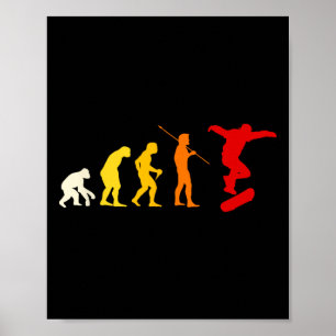 Poster Mode de skateboard Cadeau de skater Adolescent Enf