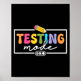 Poster Mode de test amusant lors du test Thé de motivatio
