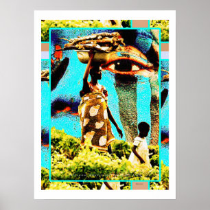Poster Mode de vie spirituel africain - Mère et Fille