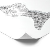 Poster Mode d'illustration florale chic (Coin)