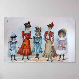 Poster Mode enfant vintage des années 1890