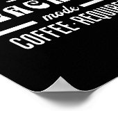 Poster Mode Enseignant Café Requis – Drôle Caffé Educateu (Coin)