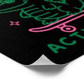 Poster Mode Été Activé Design Cute Gator (Coin)