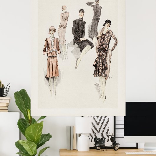 Poster Mode féminine (Bureau à domicile)
