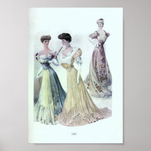 Poster Mode féminine vintage des années 1900 (Devant)