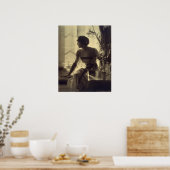 Poster Mode femme des années 1920 élégante robe (Cuisine)