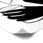 Poster Mode femme d'illustration avec café (Coin)