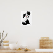 Poster Mode femme d'illustration avec café (Cuisine)