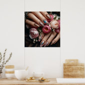 Poster Mode flamand luxe ongles d'été photo d'art (Cuisine)